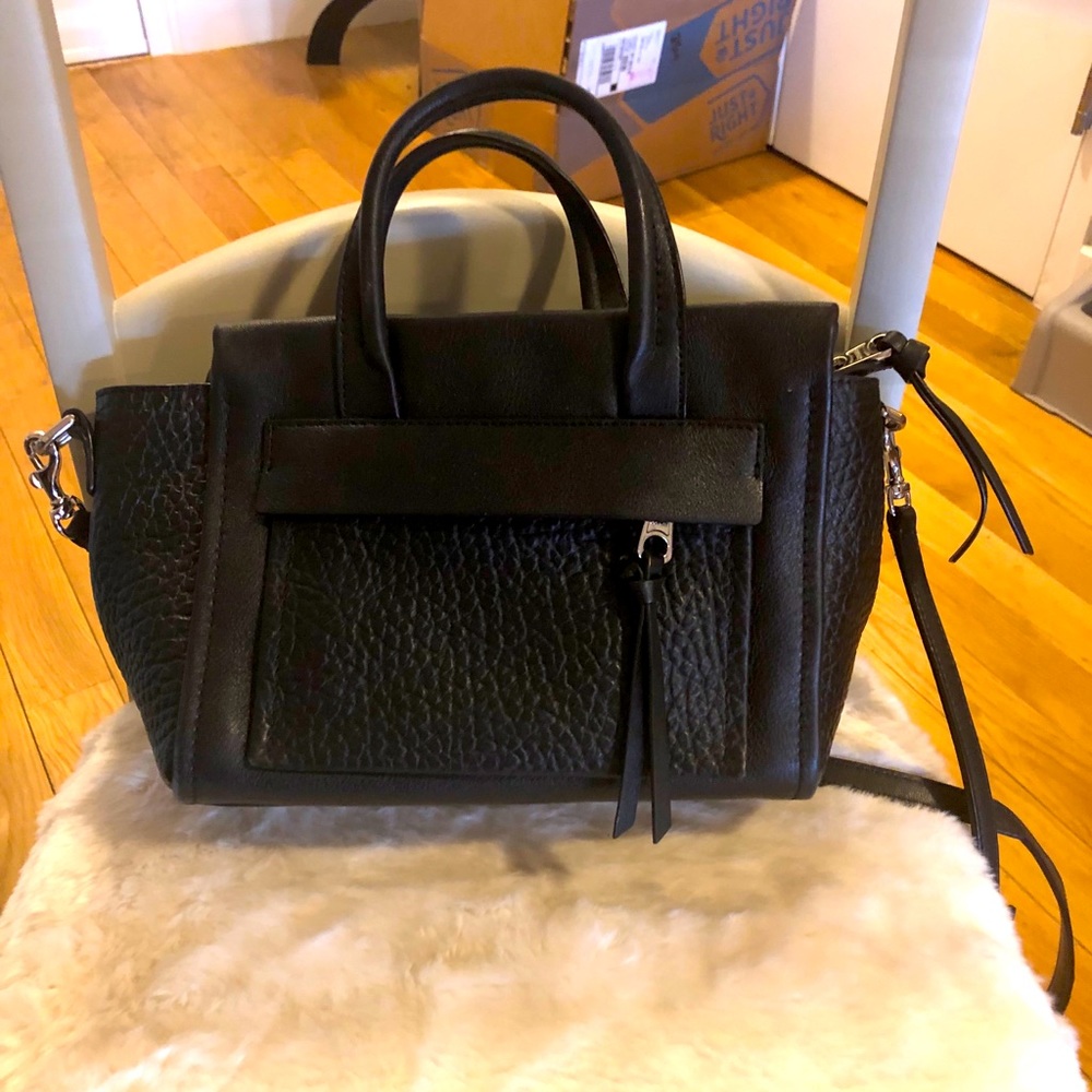 Black leather coach bag